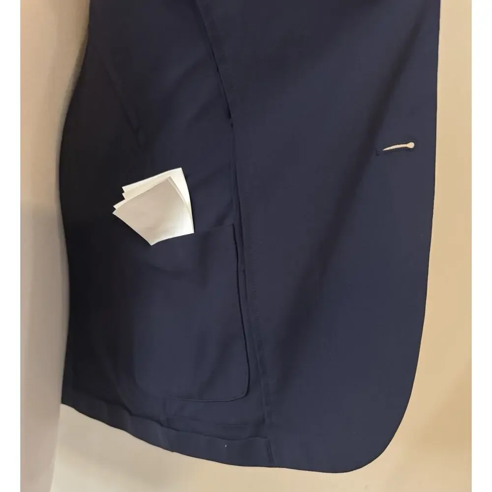 New With Tags Corneliani Navy Blue Stretch Blazer Jacket Size 50R/40R $1595.00
